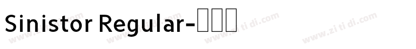 Sinistor Regular字体转换